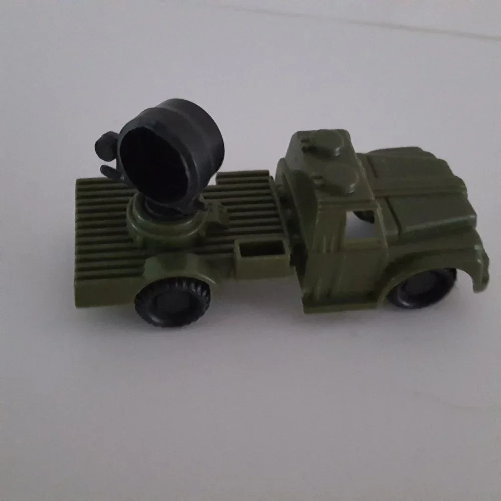 Vintage Green Plastic Army Military Vehicles Small